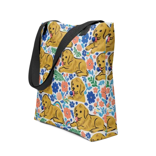 Golden Hour Hounds on a Tote Bag