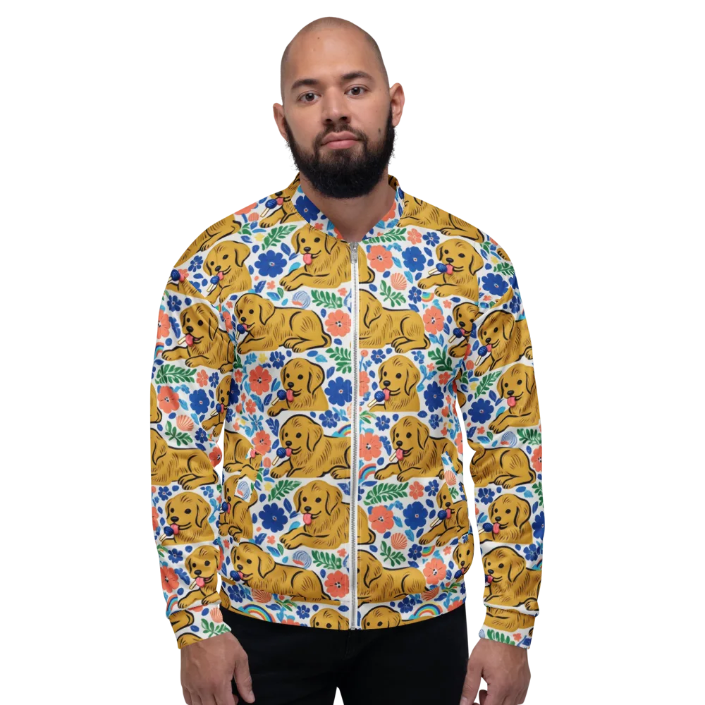 Golden Hour Hounds on Bomber Jacket — Front