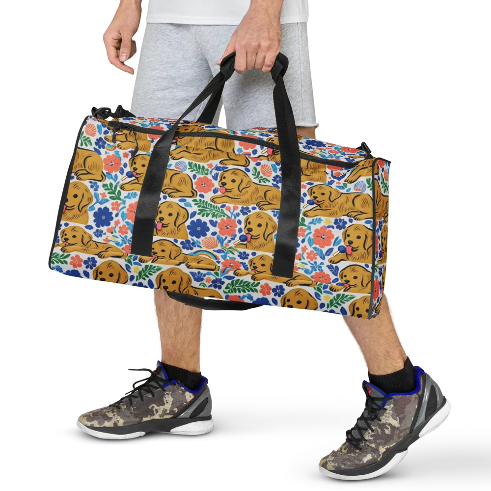 Golden Hour Hounds on Duffle Bag — Front