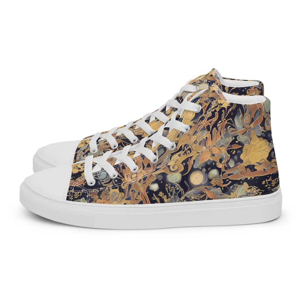 Kessel's Dream on Men's High Top Canvas Shoes — Left