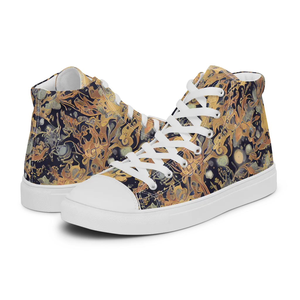 Kessel's Dream on Men's High Top Canvas Shoes — Left
