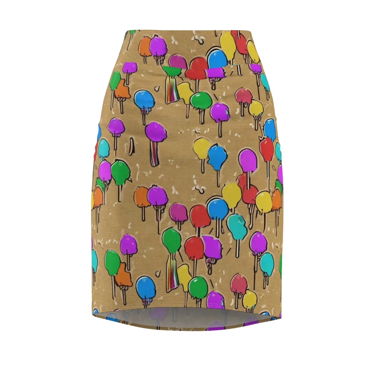 Lollipop Parade on Pencil Skirt — Front