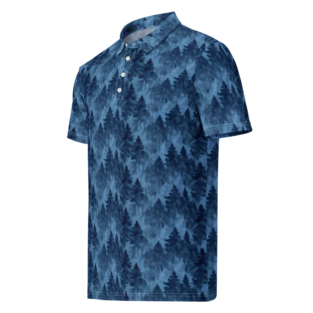 Midnight Pine on Men's Slim Fit Polo Shirt — Left Front