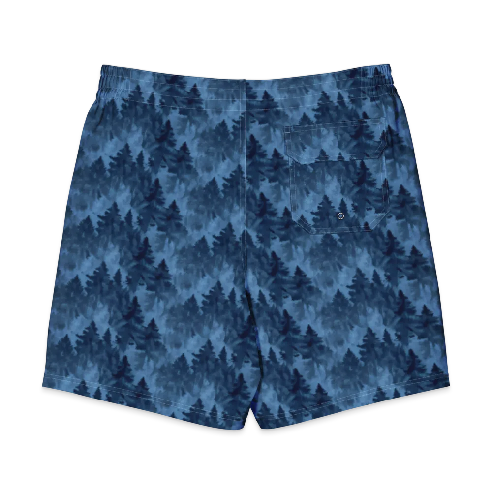 Midnight Pine on Men's Board Shorts — Back