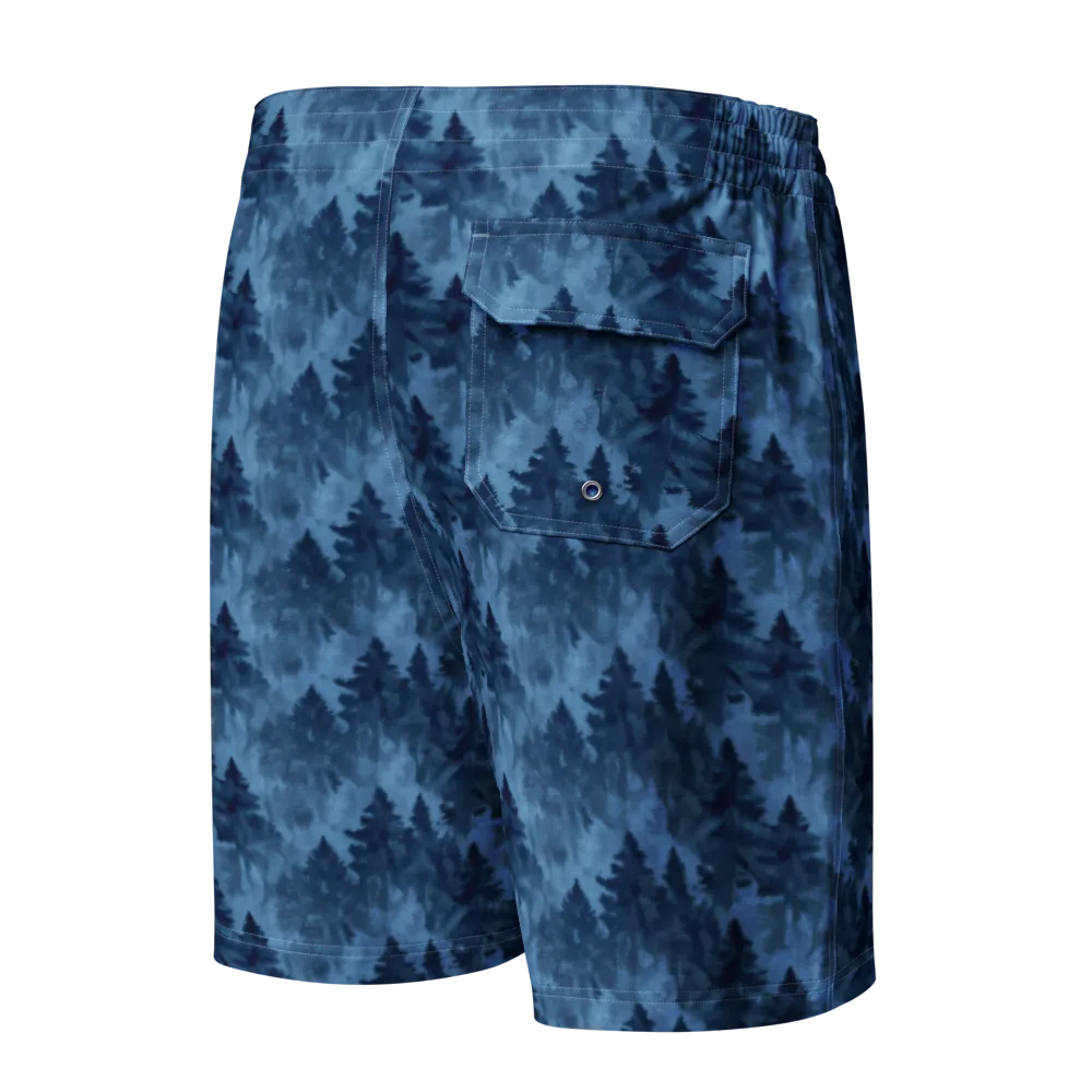 Midnight Pine on Men's Board Shorts — Back