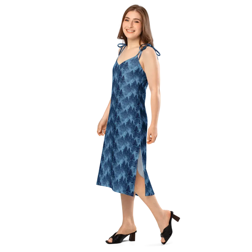 Midnight Pine on Slip Dress — Left Front