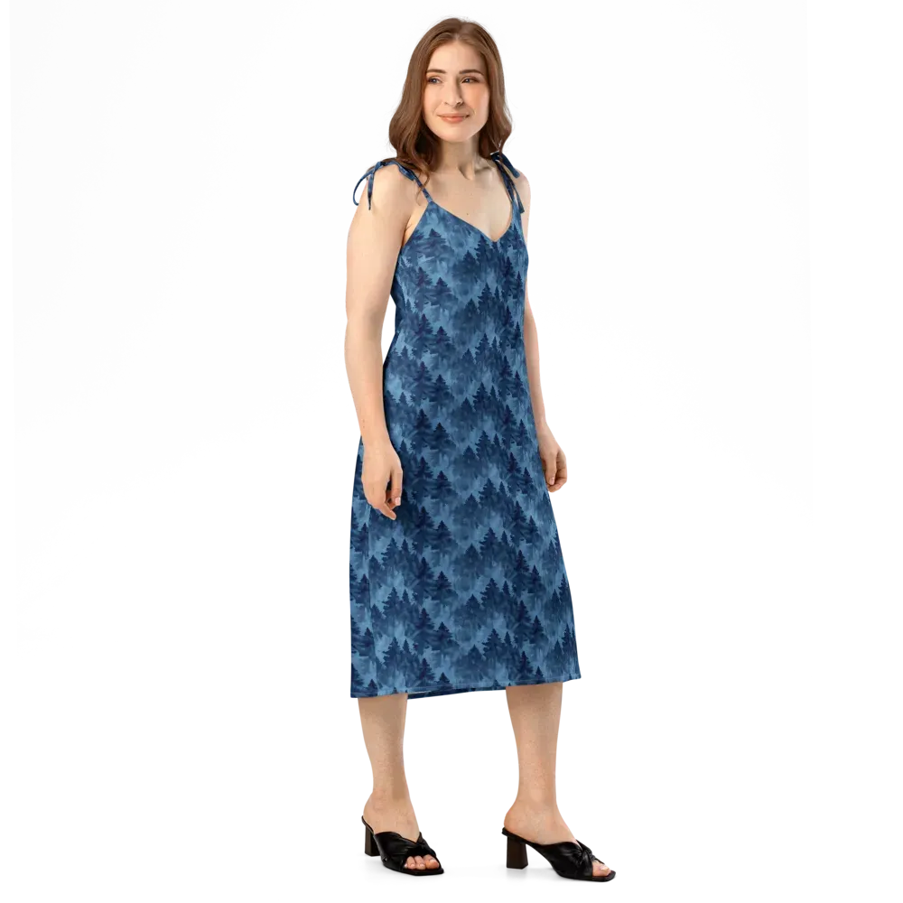 Midnight Pine on Slip Dress — Right Front