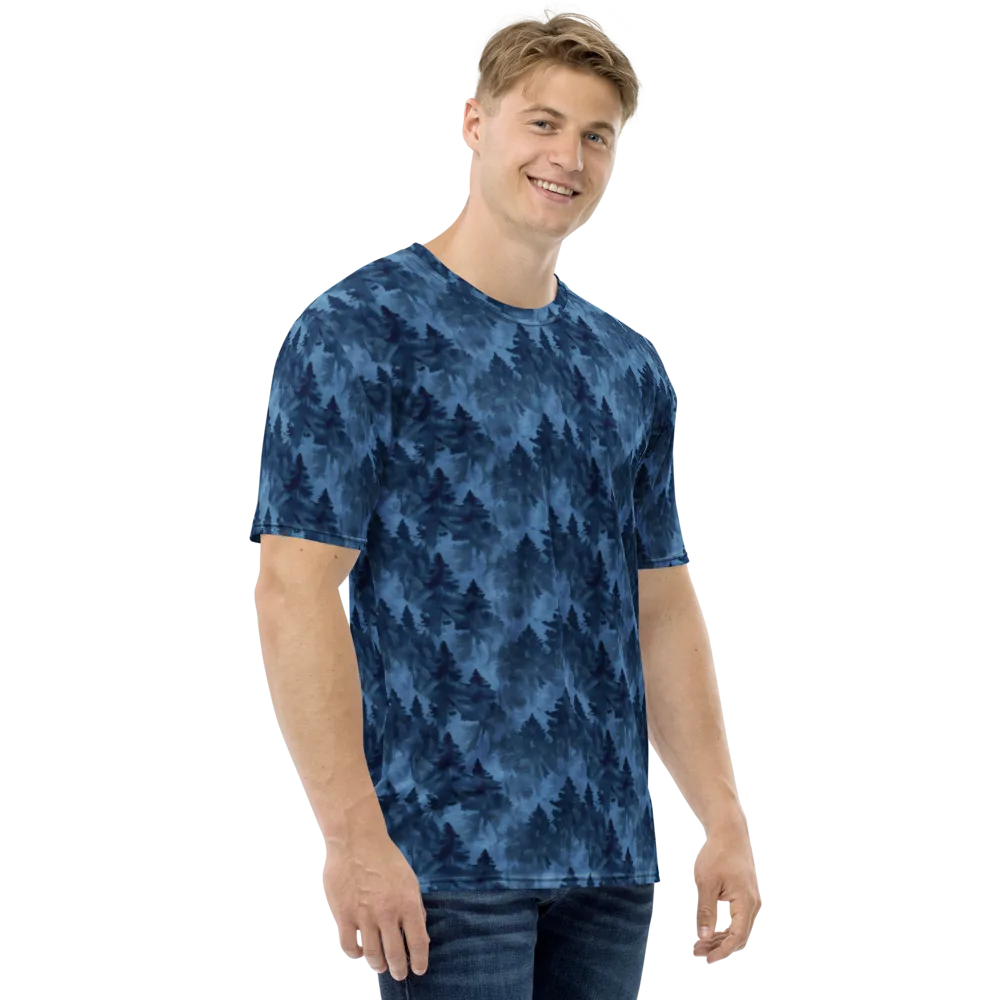 Midnight Pine on Men's Crew Neck T-Shirt — Right