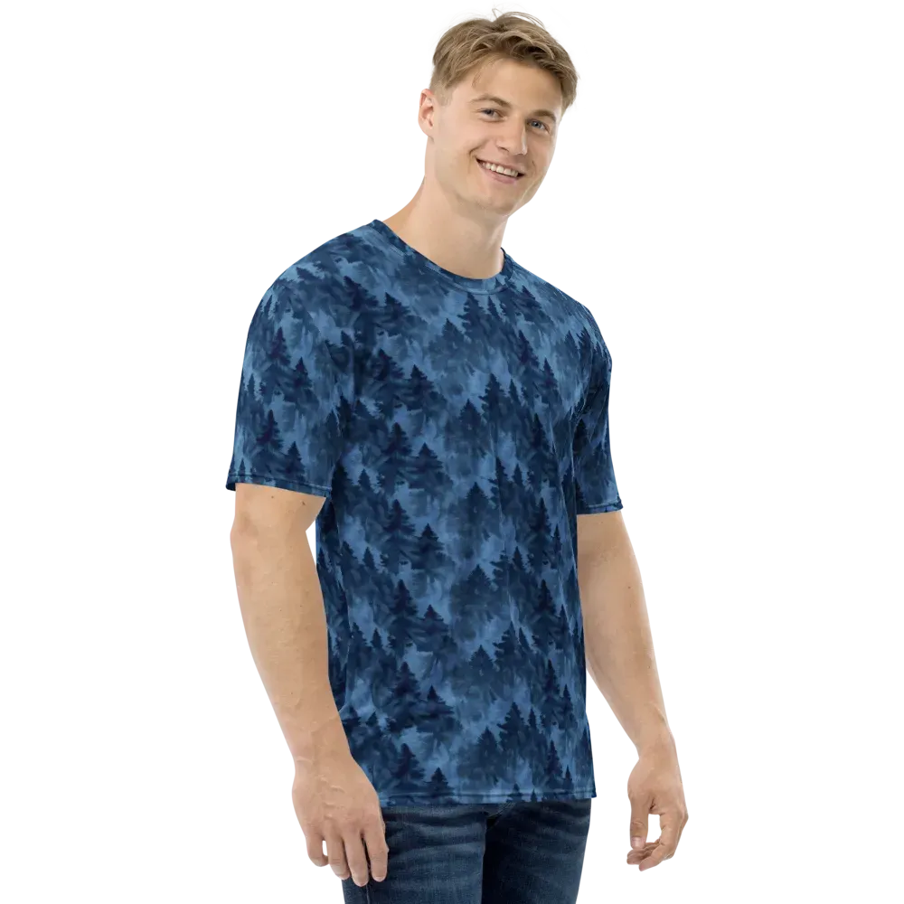 Midnight Pine on Men's Crew Neck T-Shirt — Right