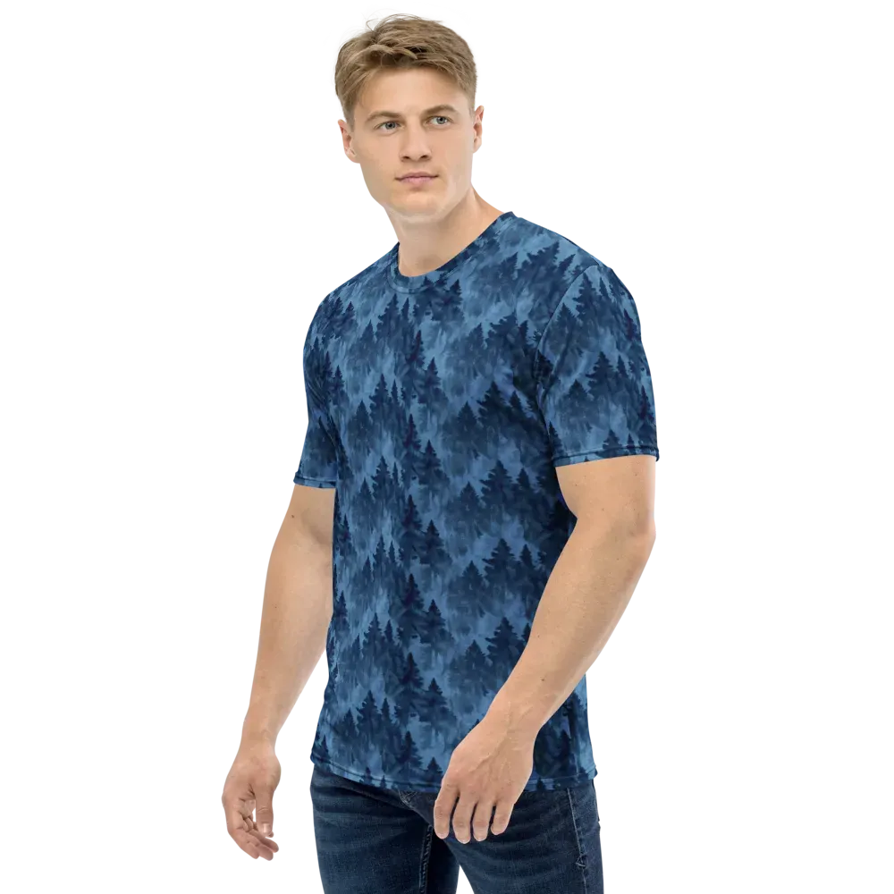 Midnight Pine on Men's Crew Neck T-Shirt — Left