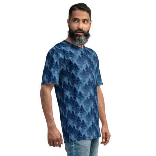 Midnight Pine on a Men's Crew Neck T-Shirt