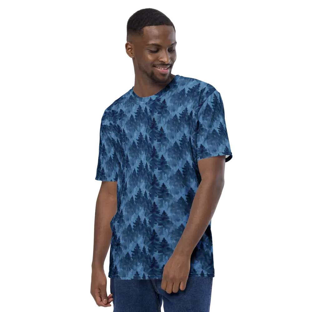 Midnight Pine on Men's Crew Neck T-Shirt — Left
