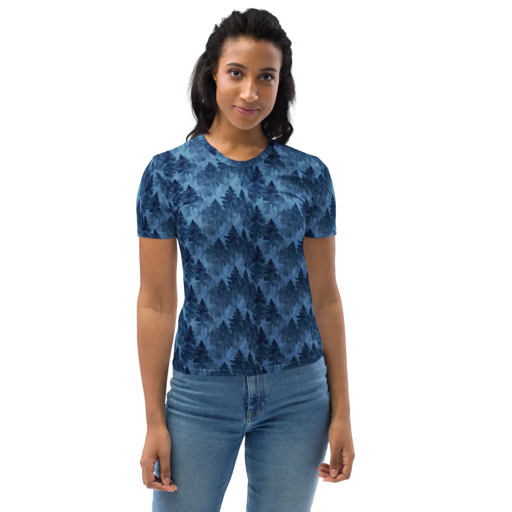 Midnight Pine on Women's Crew Neck T-Shirt — Front
