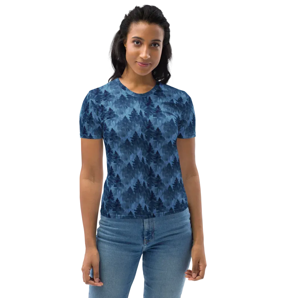 Midnight Pine on Women's Crew Neck T-Shirt — Front