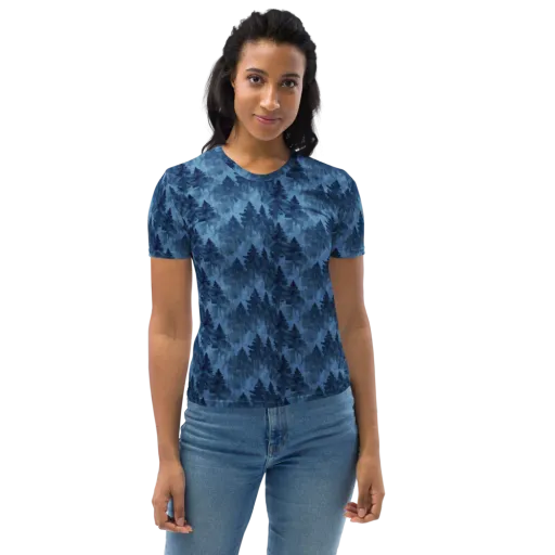 Midnight Pine on a Women's Crew Neck T-Shirt
