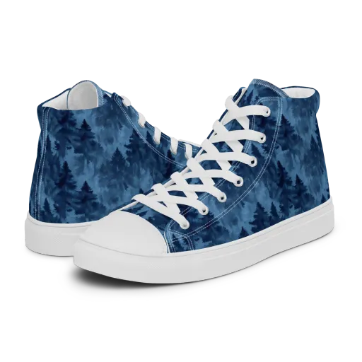 Midnight Pine on a Women's High Top Canvas Shoes