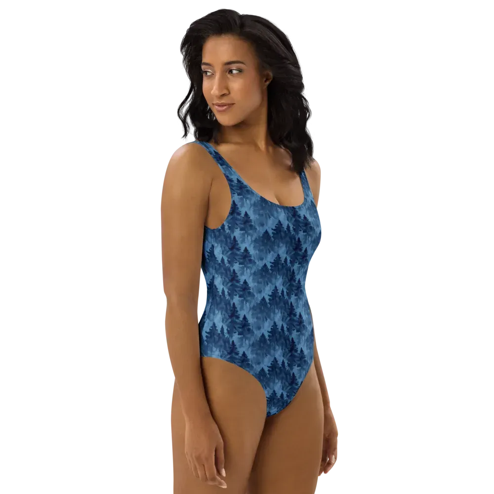 Midnight Pine on One-Piece Swimsuit — Right