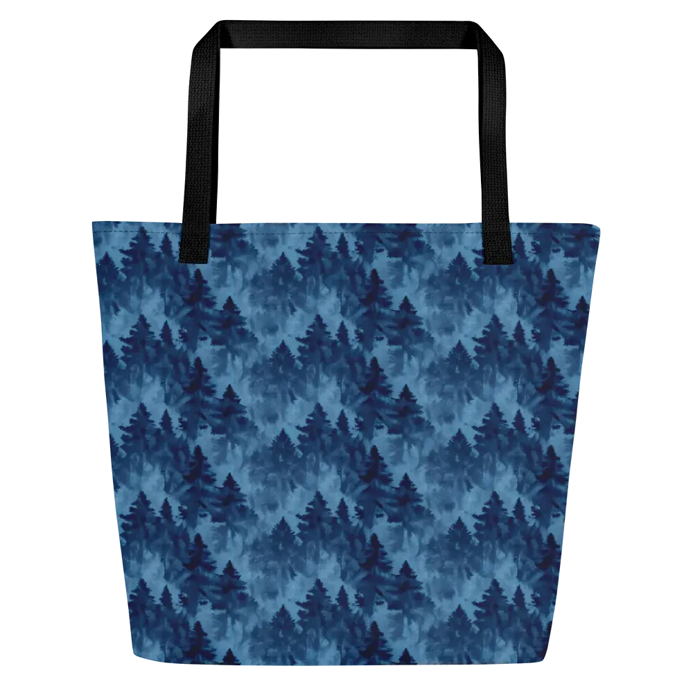Midnight Pine on Large Tote Bag W/ Pocket — Front