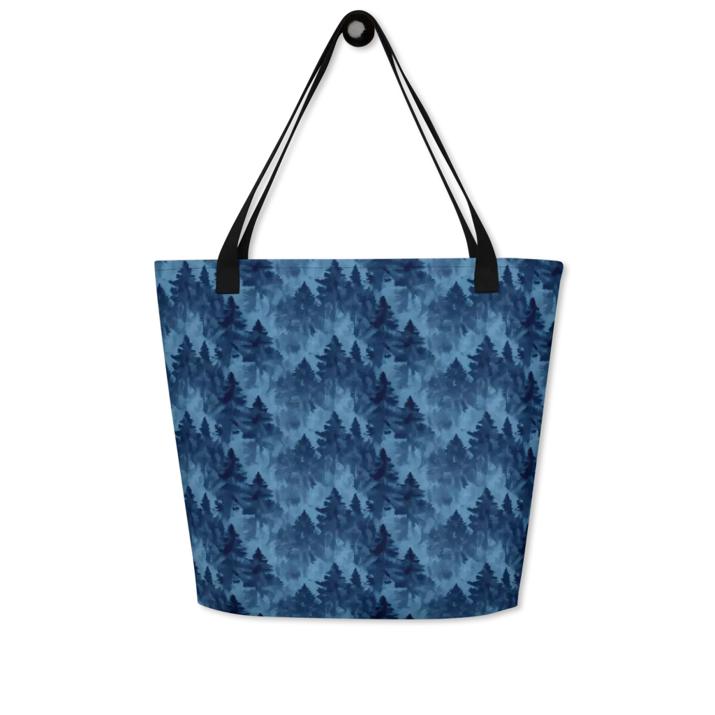 Midnight Pine on Large Tote Bag W/ Pocket — Front