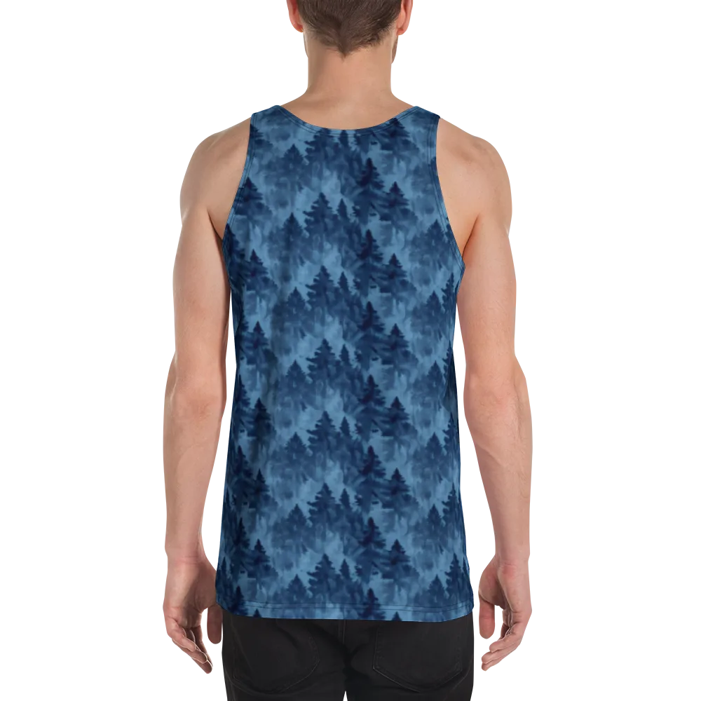 Midnight Pine on Men's Tank Top — Back