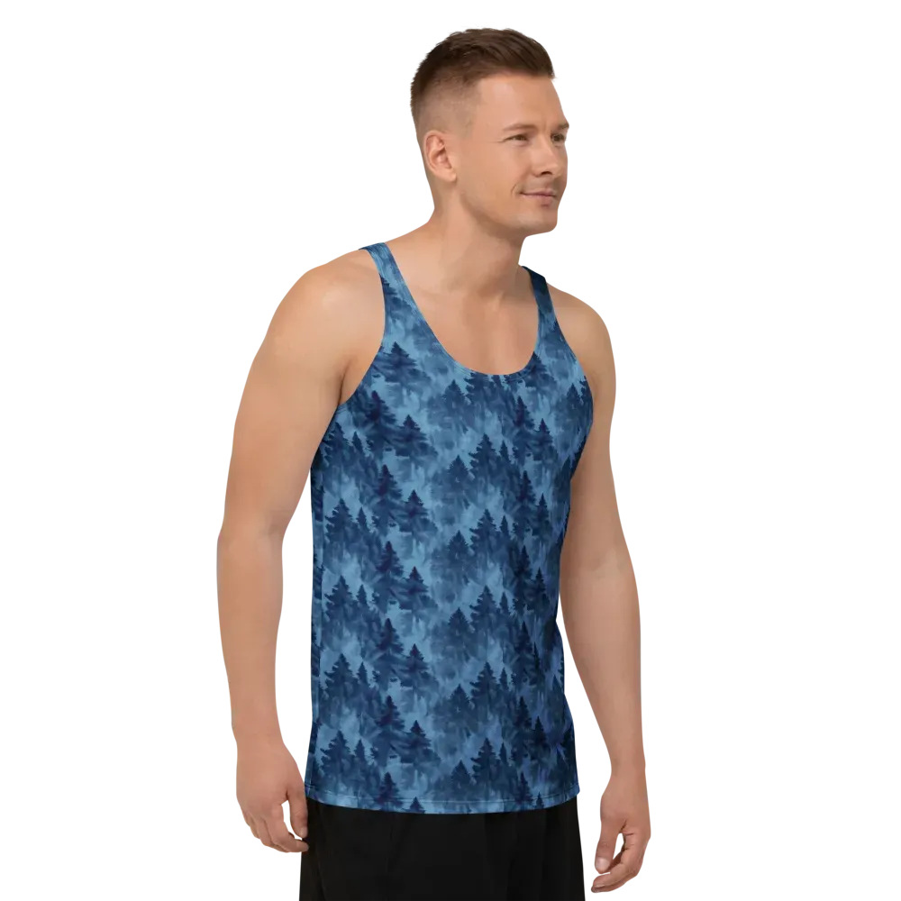 Midnight Pine on Men's Tank Top — Right Front