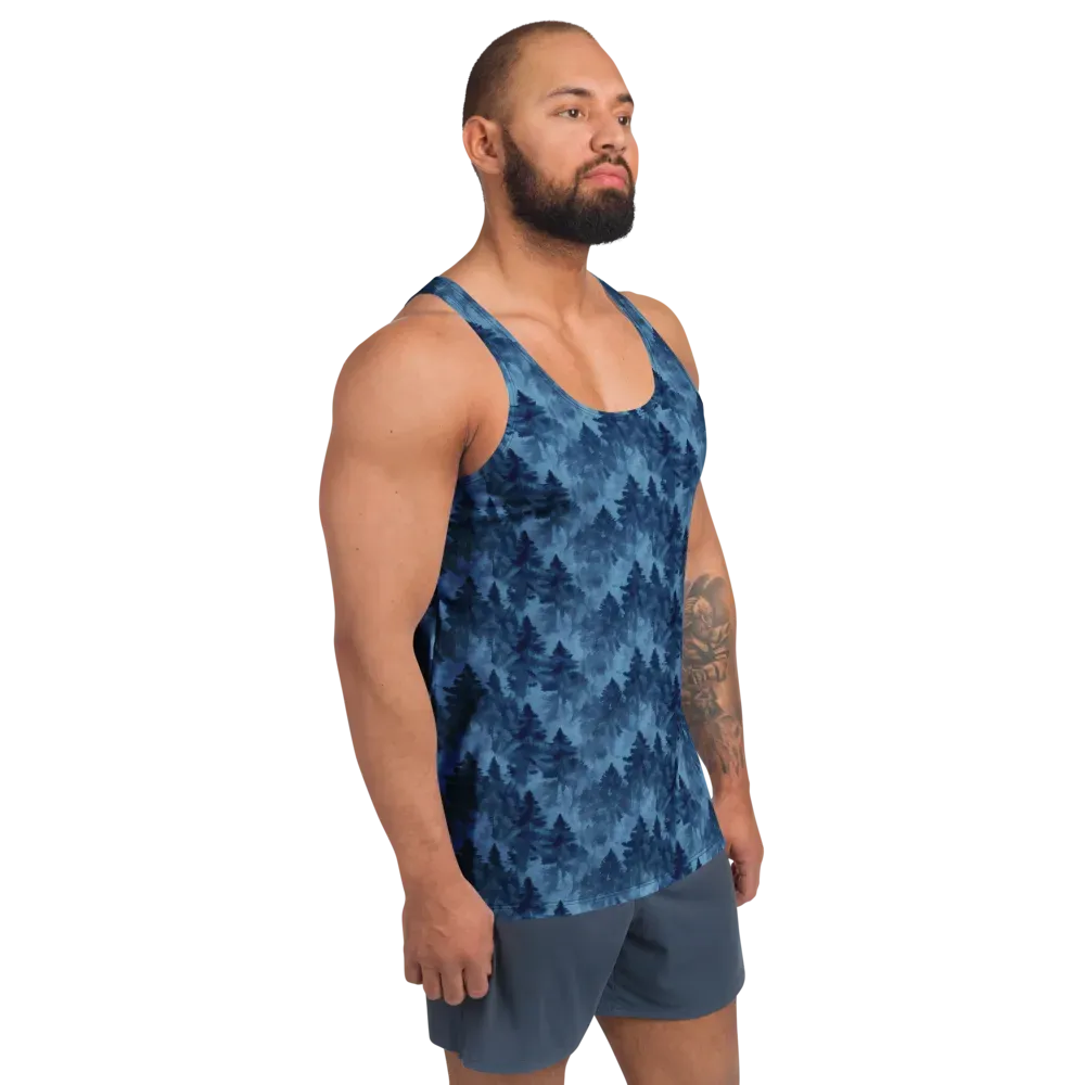 Midnight Pine on Men's Tank Top — Right Front