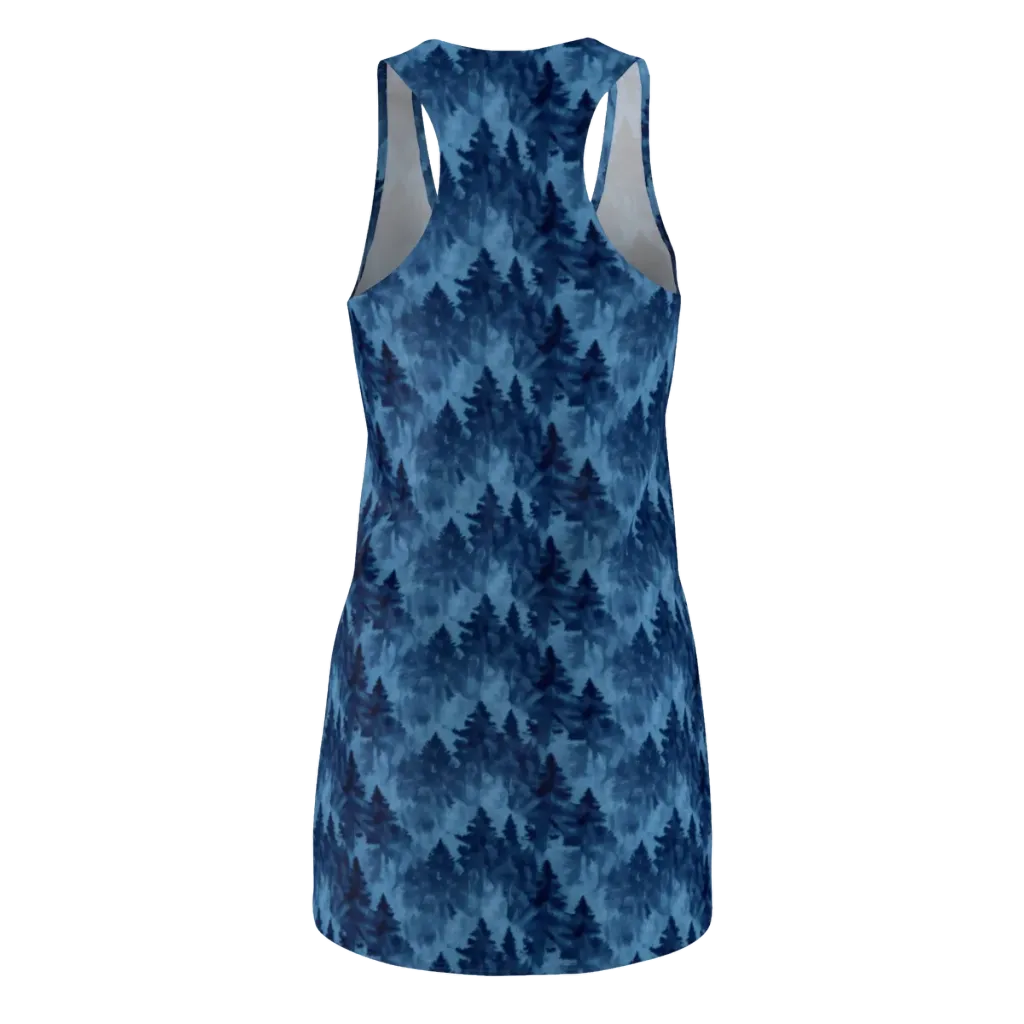 Midnight Pine on Racerback Dress — Back