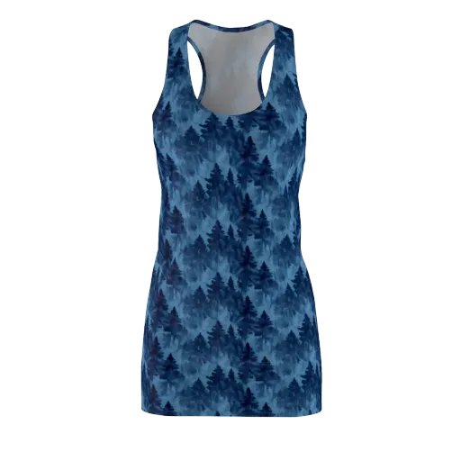Midnight Pine on a Racerback Dress
