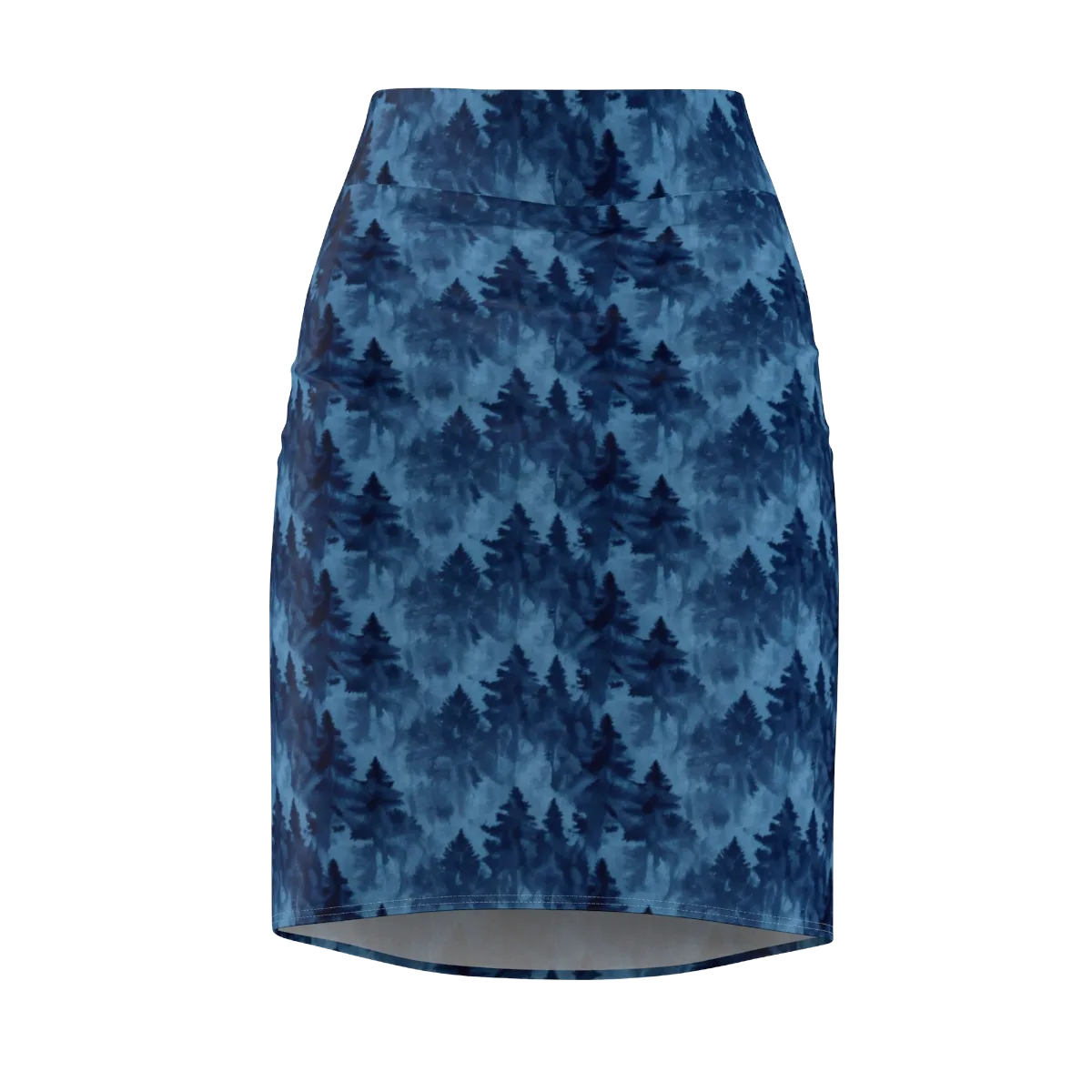 Midnight Pine on Pencil Skirt — Front
