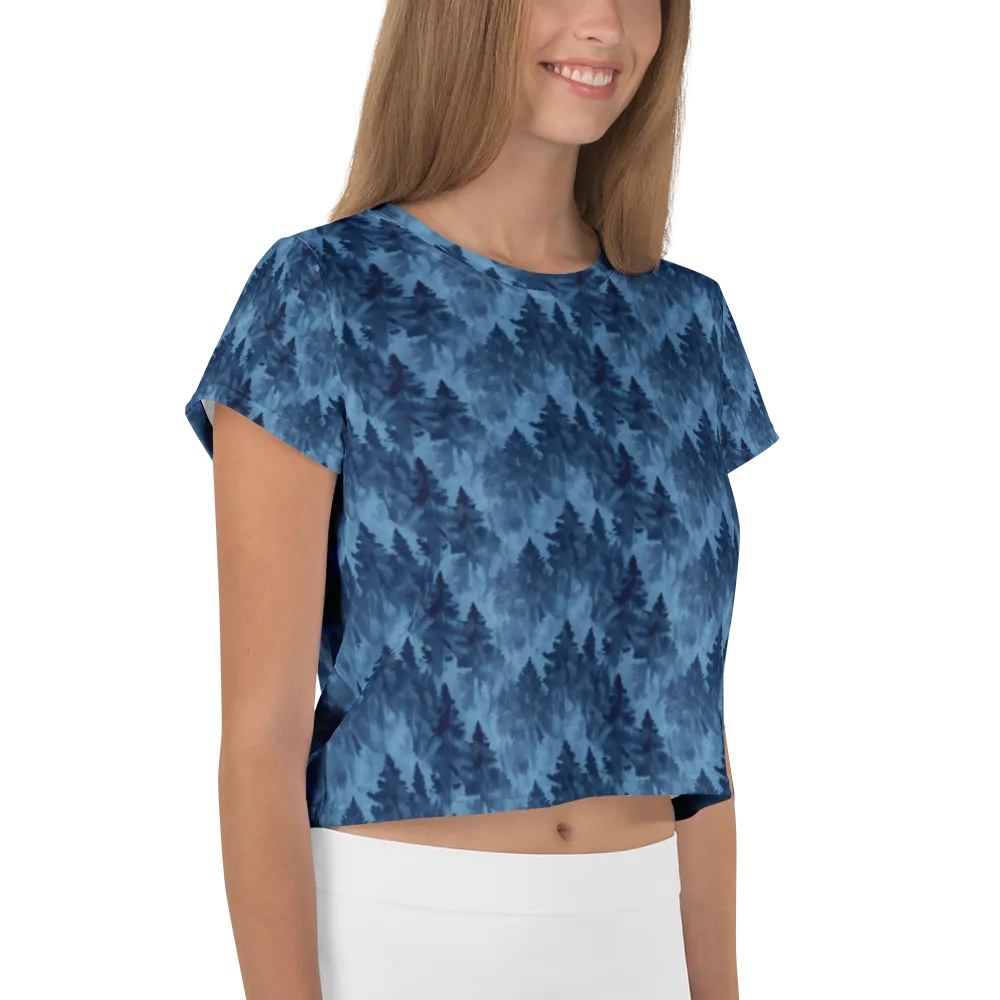 Midnight Pine on Crop Tee — Right
