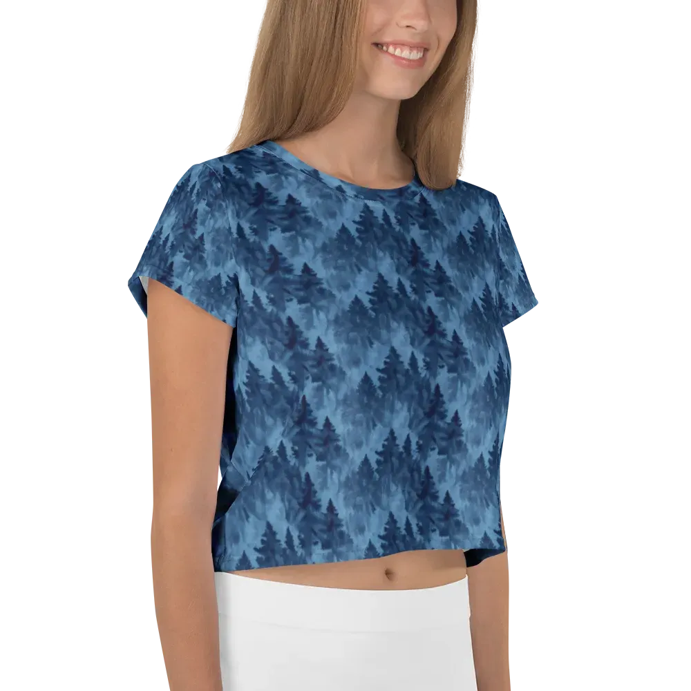 Midnight Pine on Crop Tee — Right