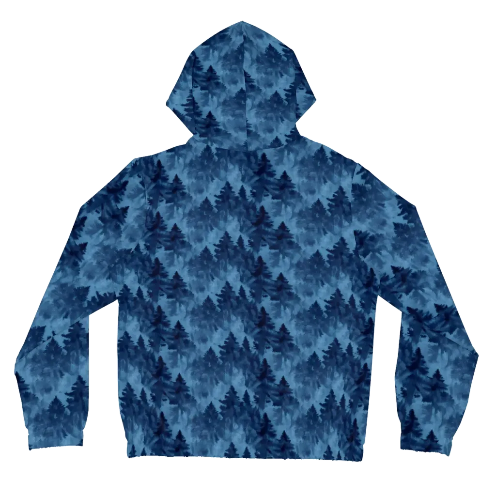 Midnight Pine on Women's Full-Zip Hoodie — Back