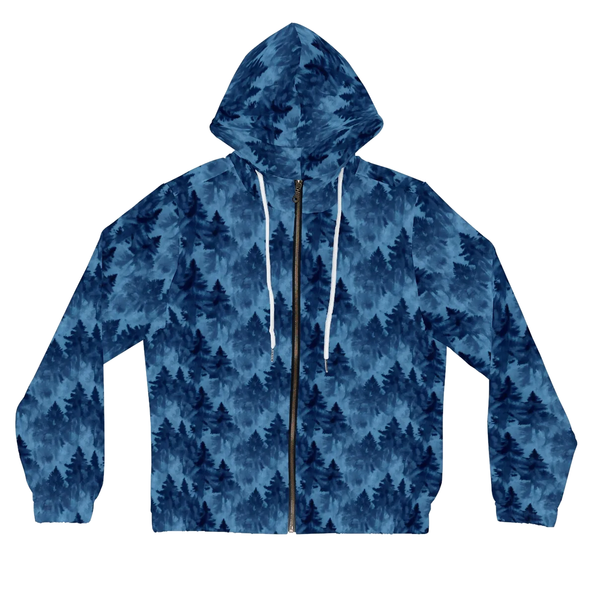 Midnight Pine on Women's Full-Zip Hoodie — Front
