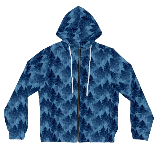 Midnight Pine on a Women's Full-Zip Hoodie