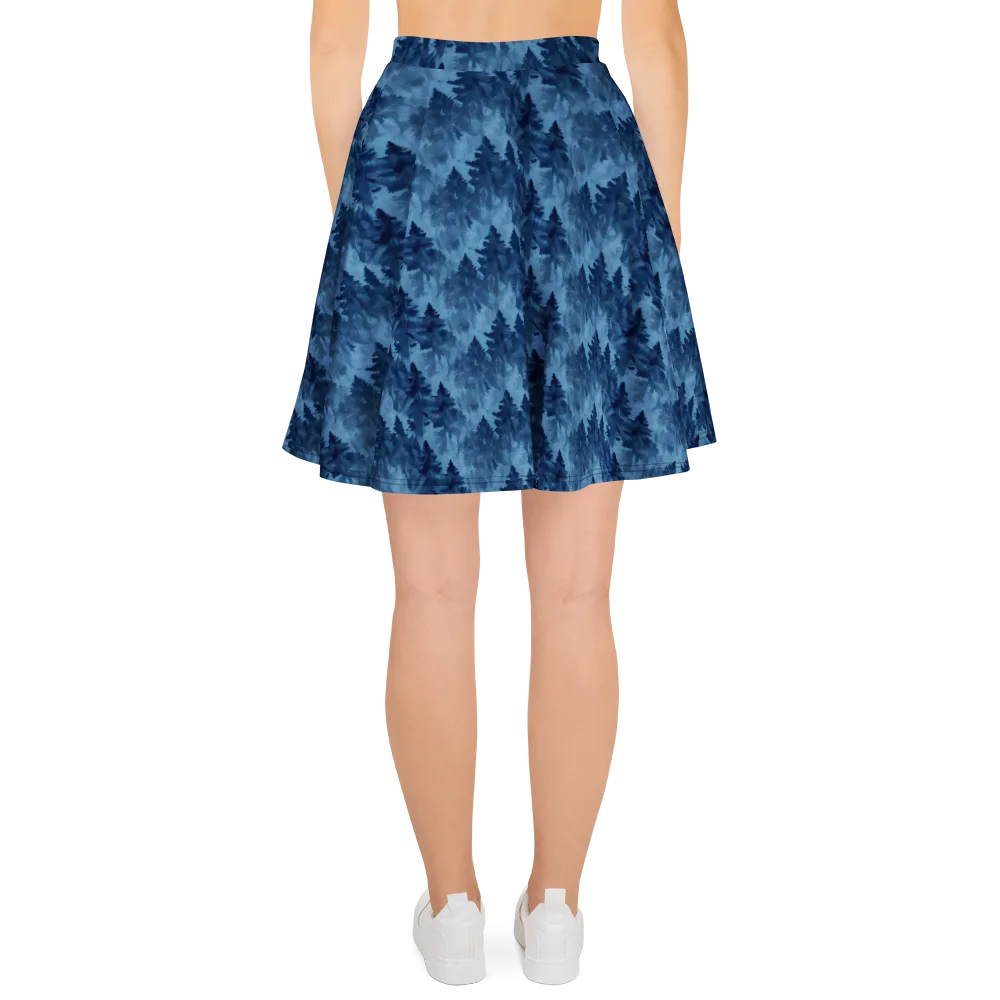 Midnight Pine on Skater Skirt — Back