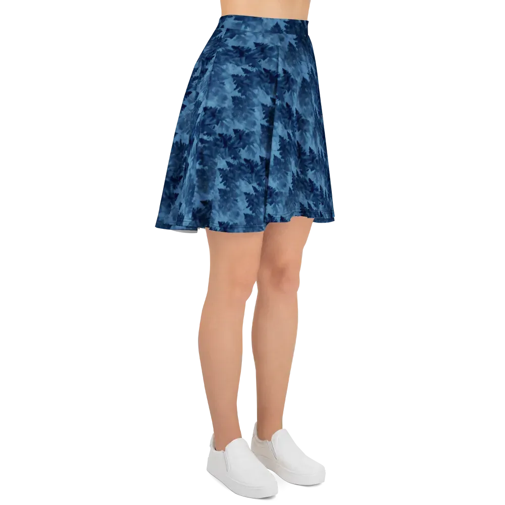 Midnight Pine on Skater Skirt — Right