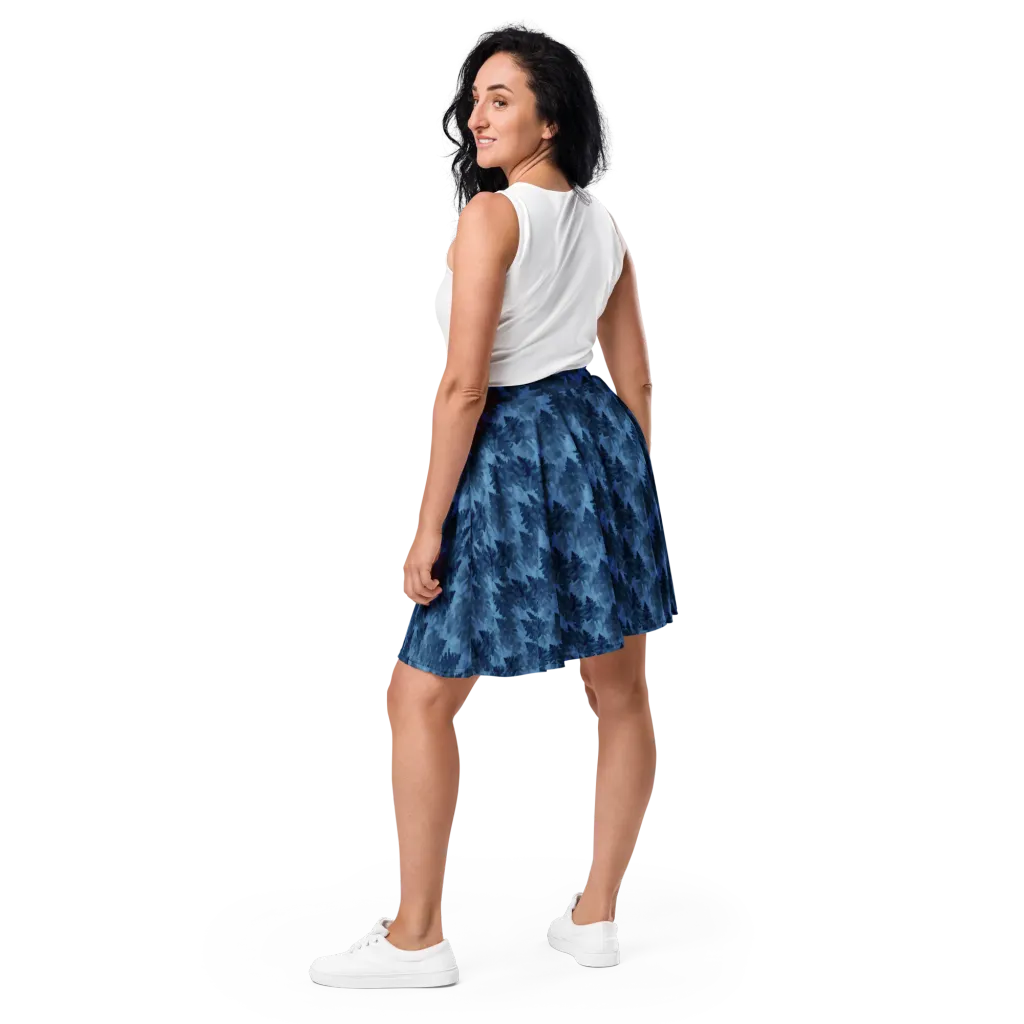 Midnight Pine on Skater Skirt — Back