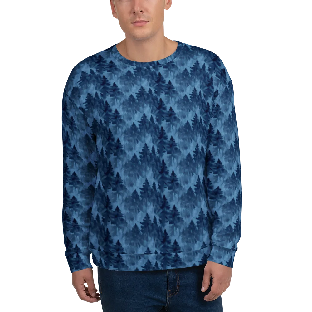 Midnight Pine on Sweatshirt — Front