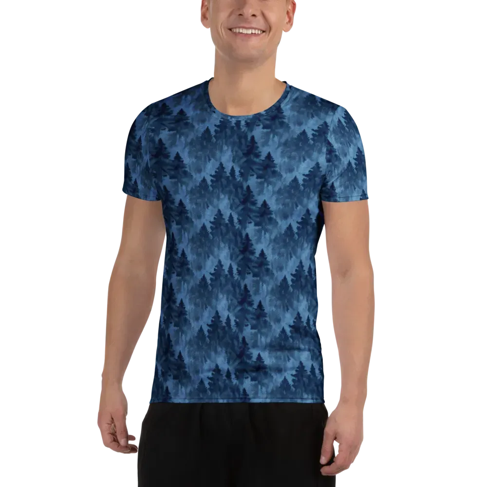 Midnight Pine on Men's Athletic T-Shirt — Front