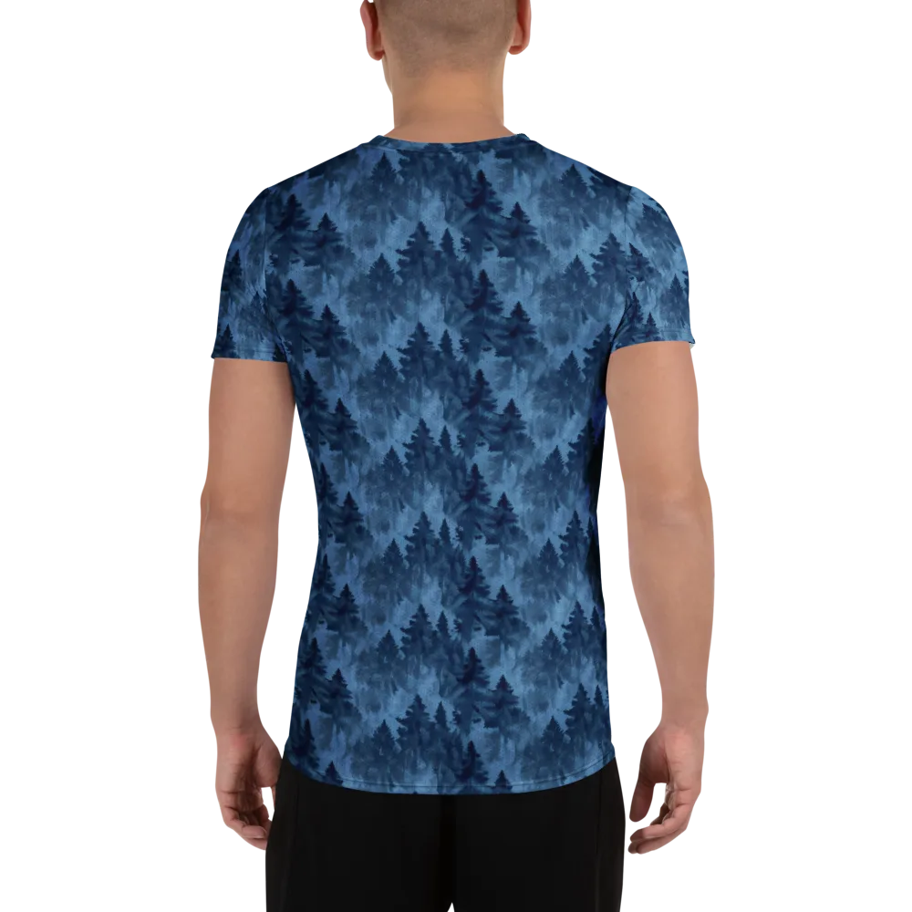 Midnight Pine on Men's Athletic T-Shirt — Back
