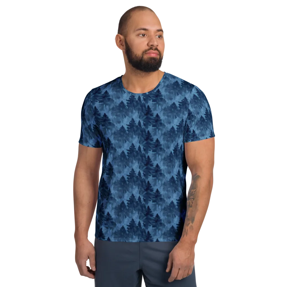 Midnight Pine on Men's Athletic T-Shirt — Front