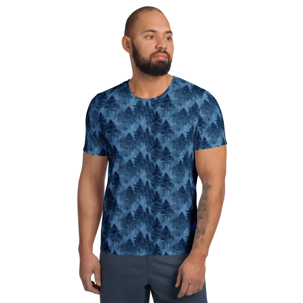 Midnight Pine on Men's Athletic T-Shirt — Front