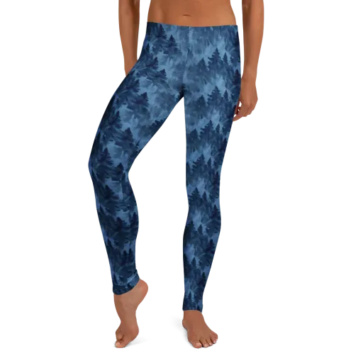 Midnight Pine on a Leggings