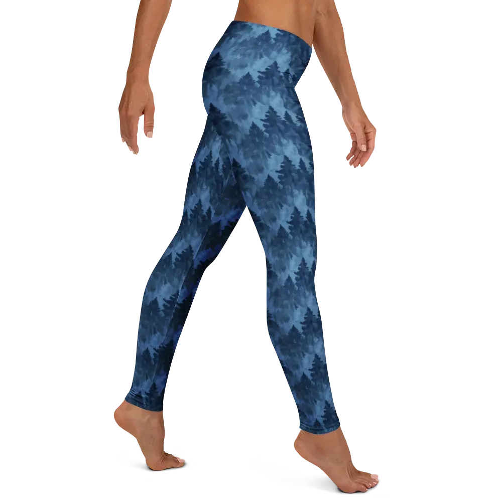 Midnight Pine on Leggings — Right