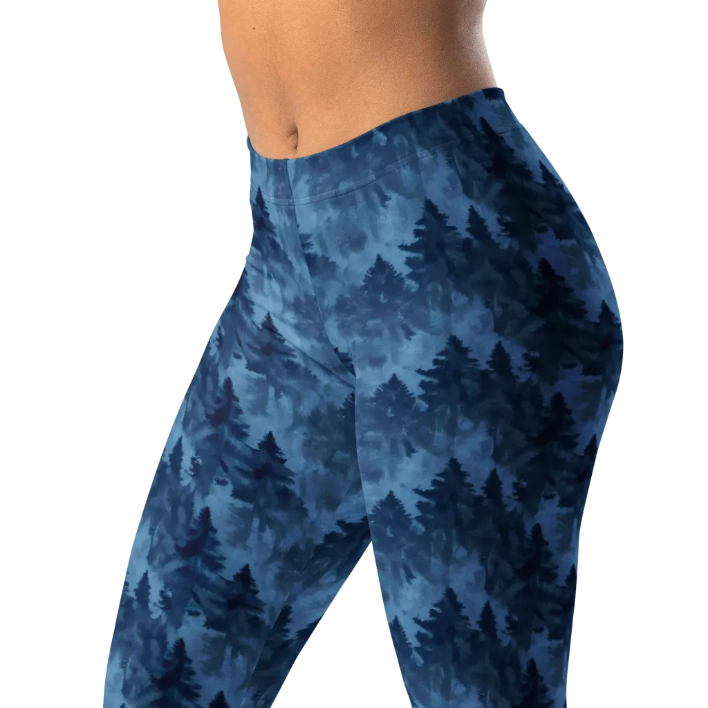 Midnight Pine on Leggings — Left Front