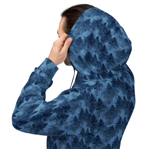 Midnight Pine on a Hoodie