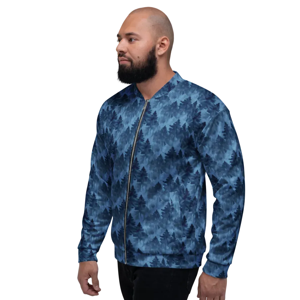 Midnight Pine on Bomber Jacket — Left