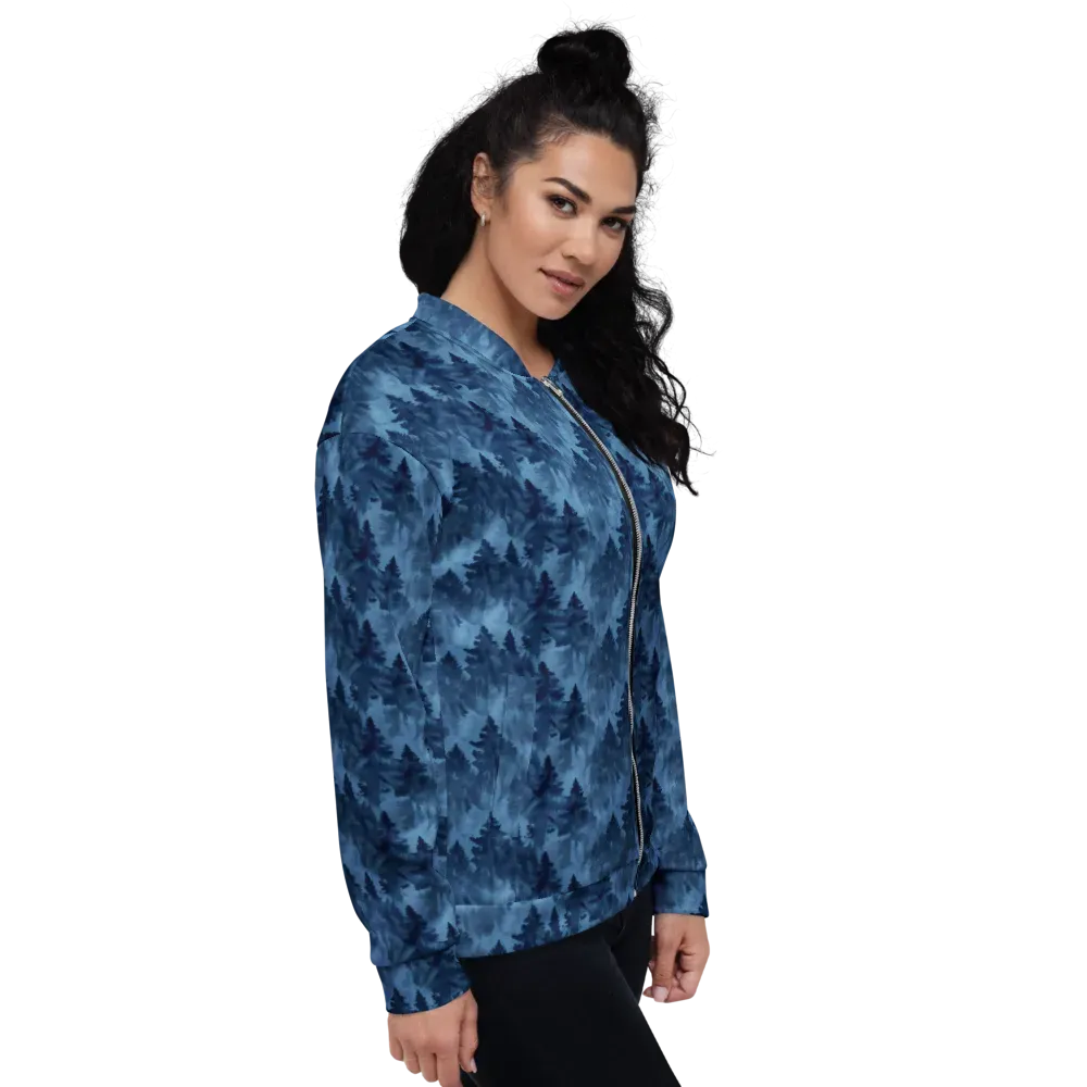 Midnight Pine on Bomber Jacket — Right