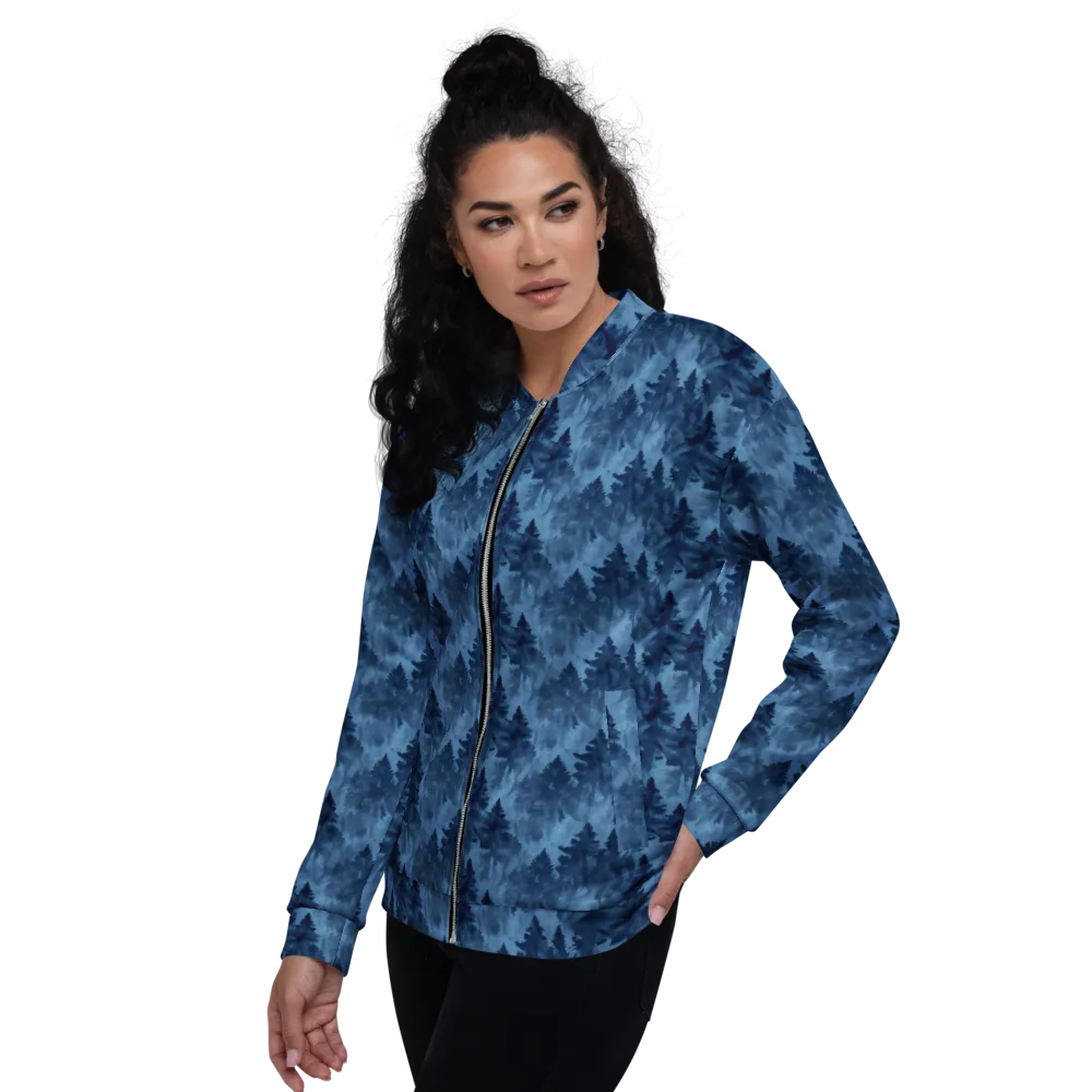 Midnight Pine on Bomber Jacket — Left