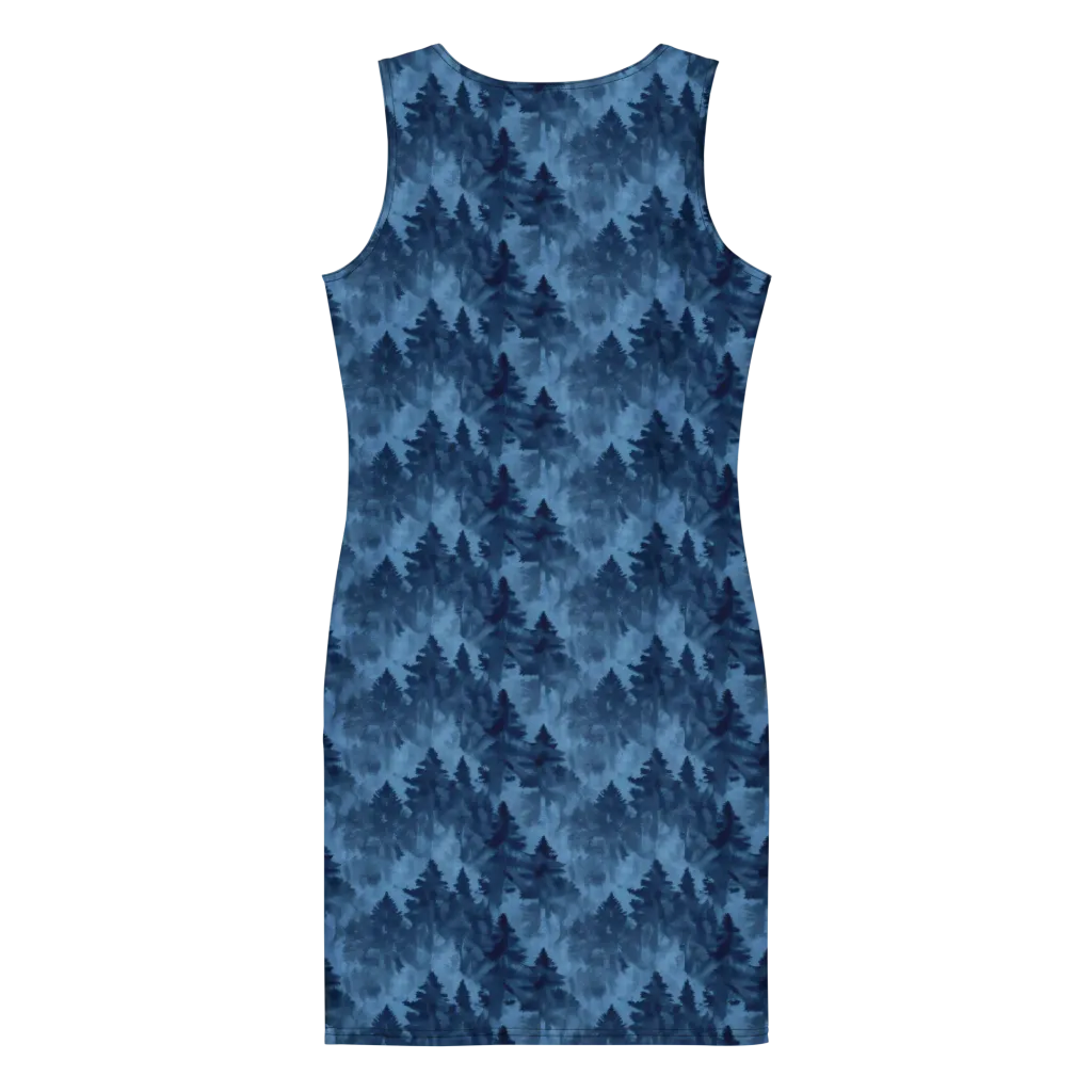 Midnight Pine on Bodycon Dress — Back